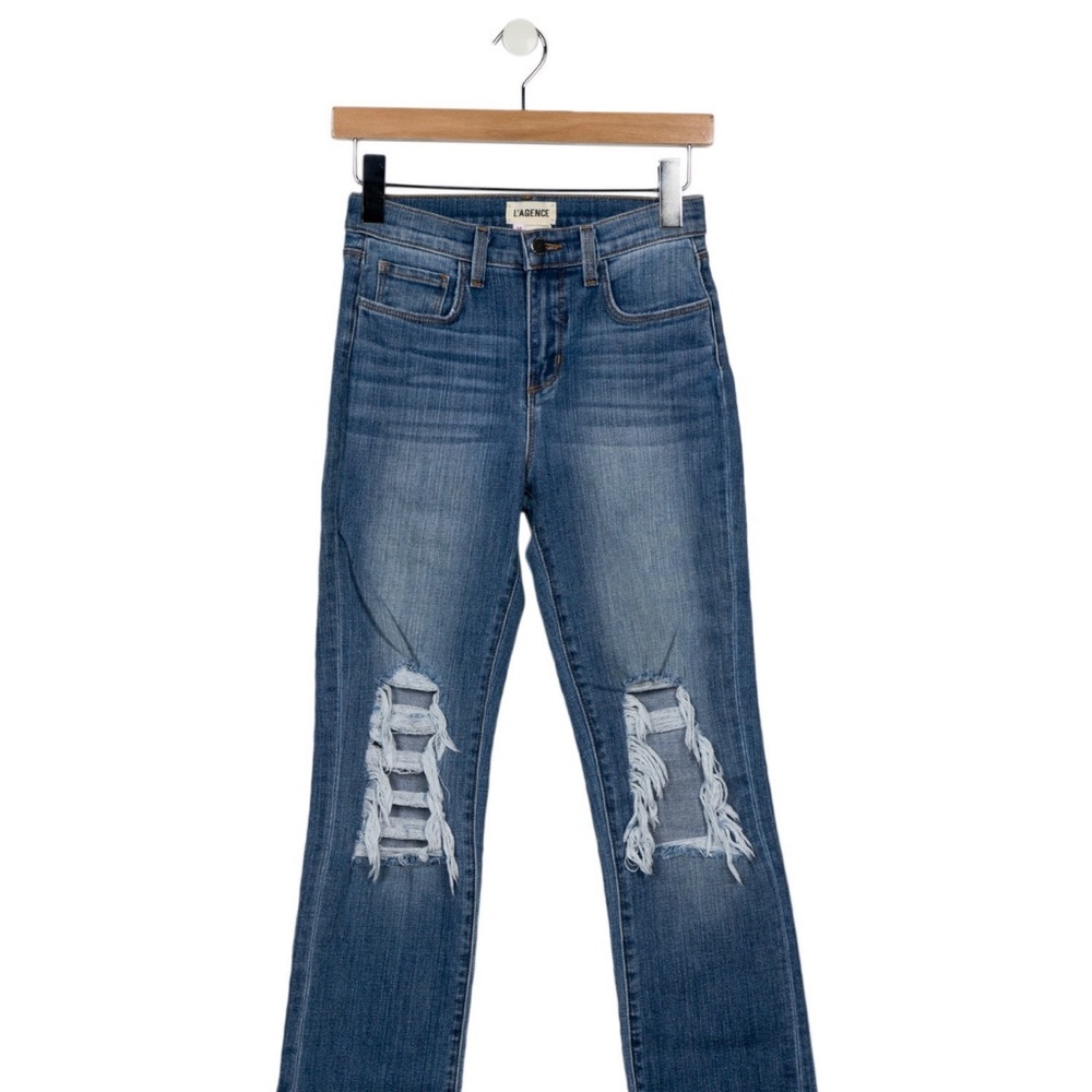 L’Agence Classic Distressed Jeans, EUC, Size 25